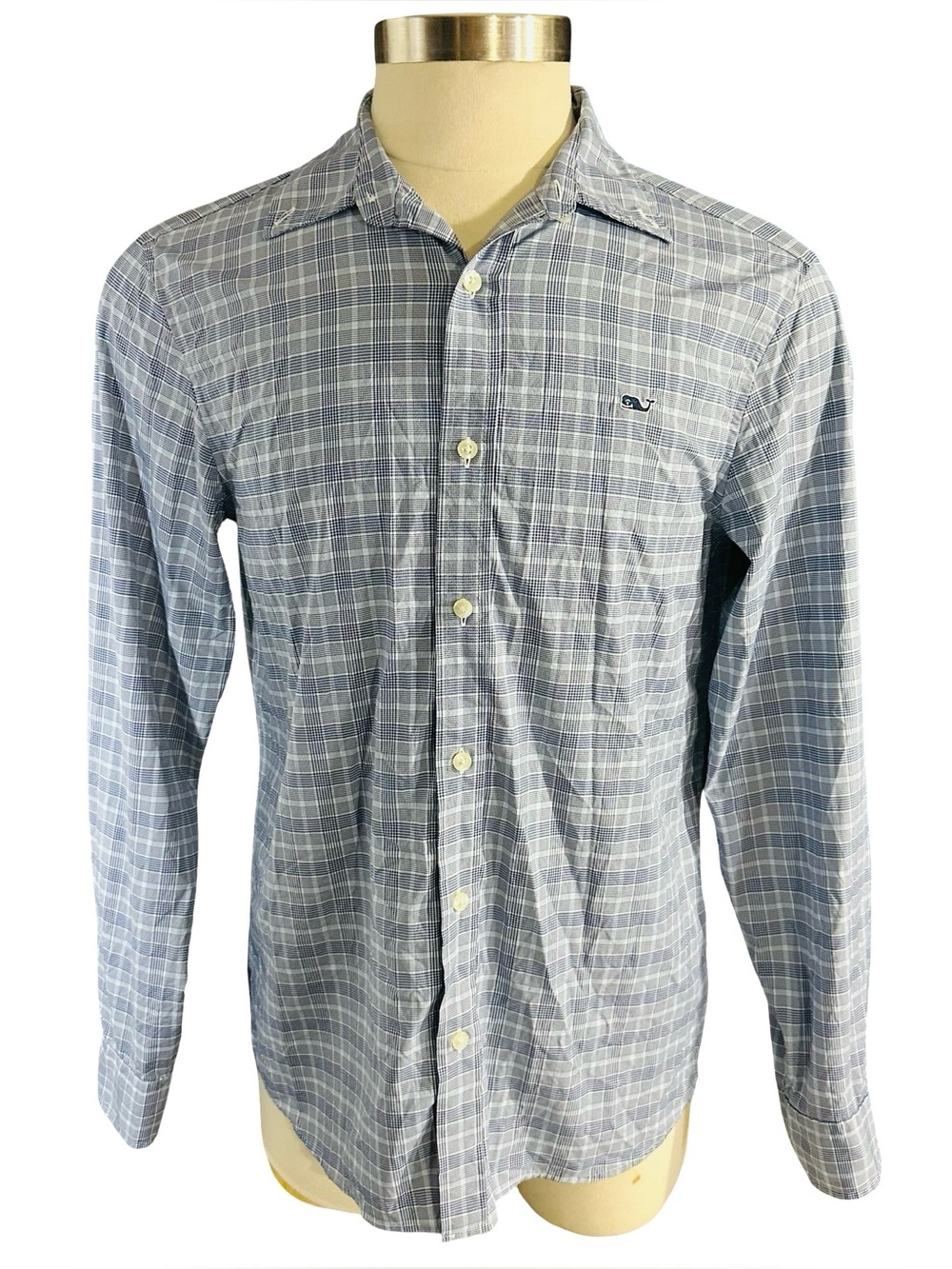 Vineyard Vines Blue Plaid Men's Button-Down Shirt